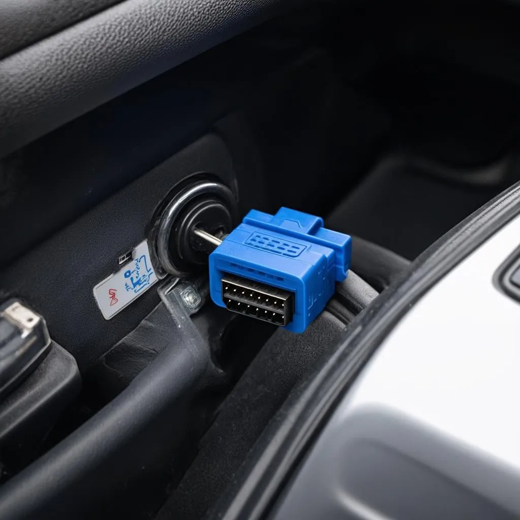 OBD Port Lock Installed in Car