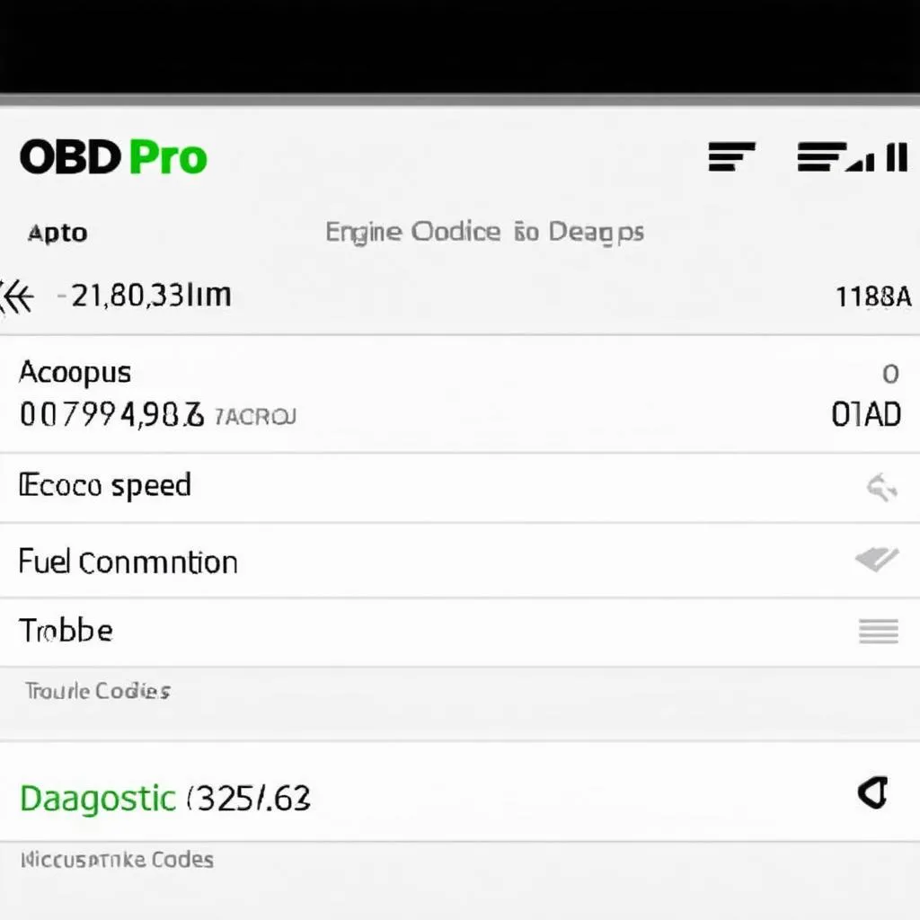 OBD Pro App Interface