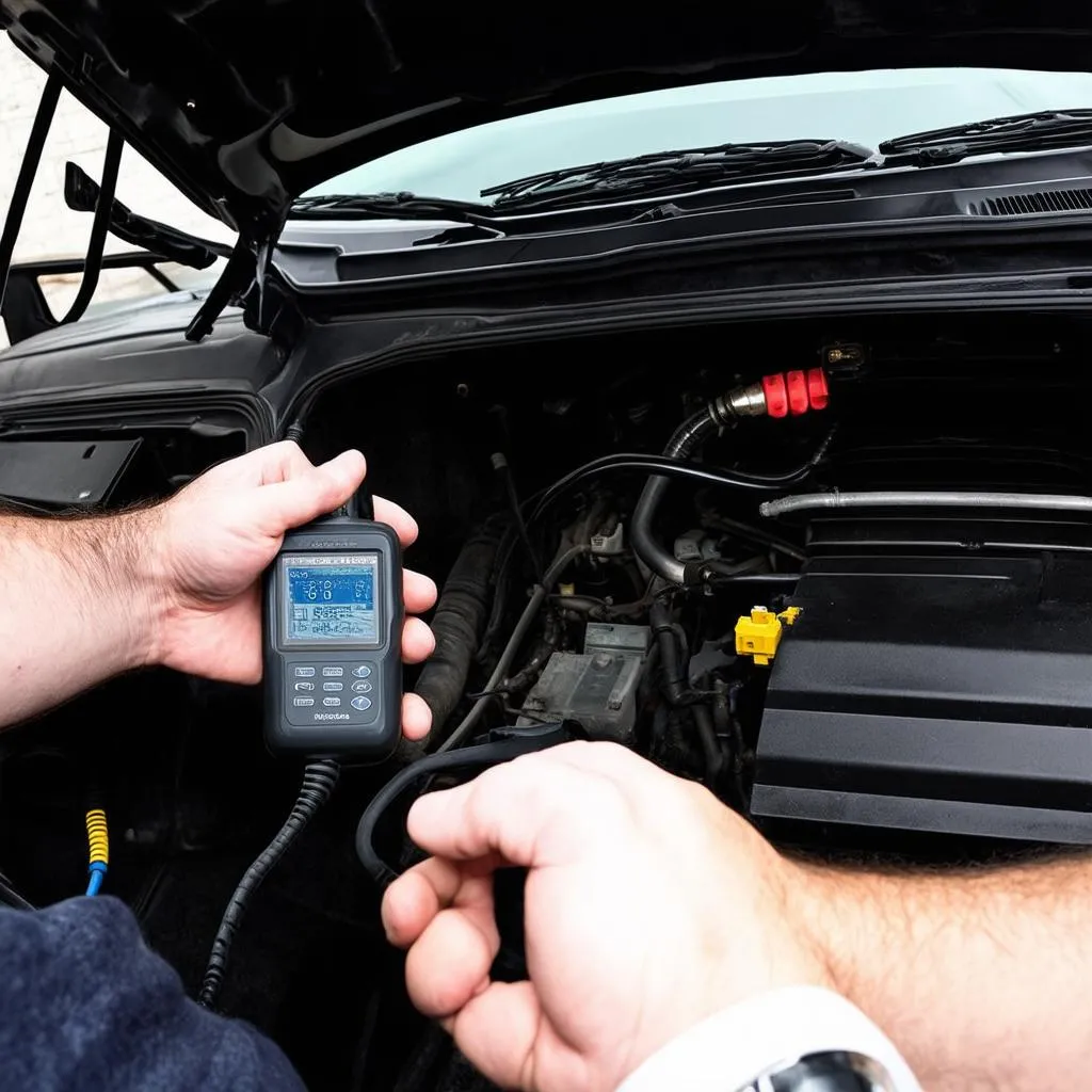 OBD scanner plugged into 1995 Buick Regal