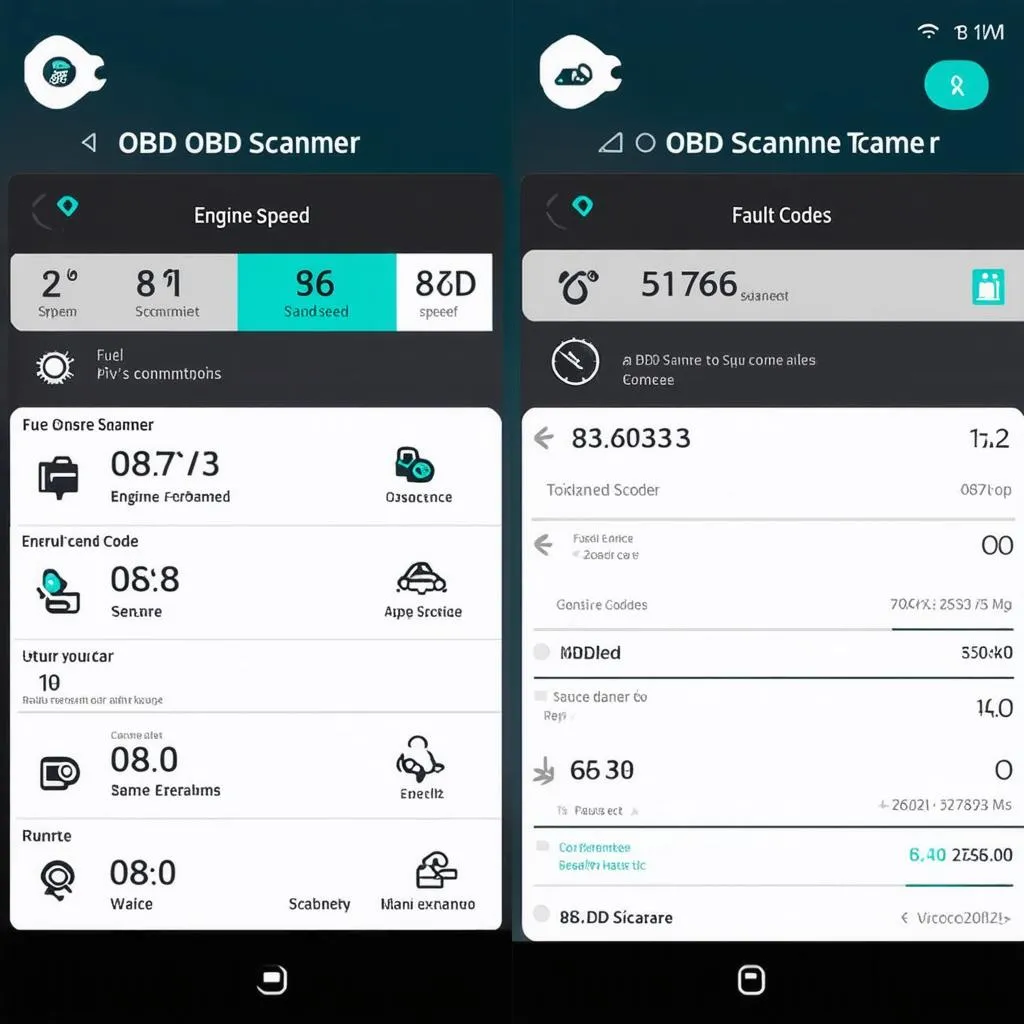 OBD scanner app interface