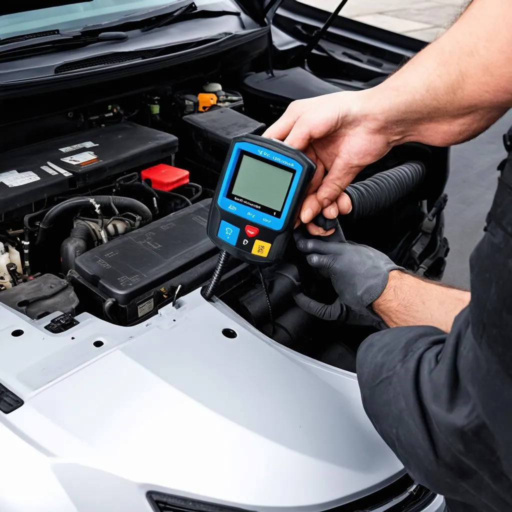 OBD Scanner Connected to a Car