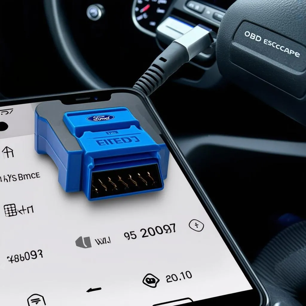 OBD Scanner Connected to 2019 Ford Escape