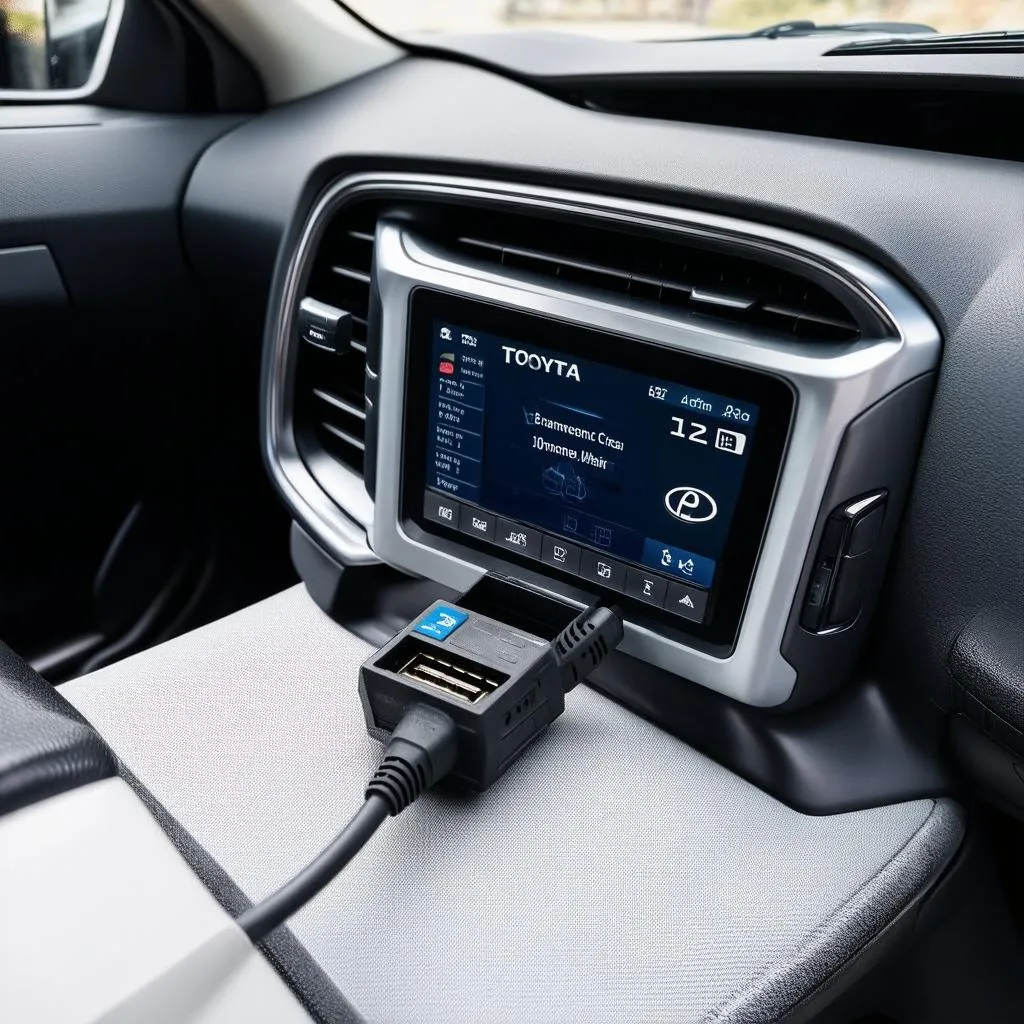 OBD Scanner Connected to Toyota C-HR