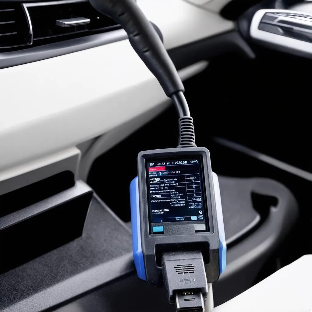 OBD Scanner Connected to Toyota Corolla