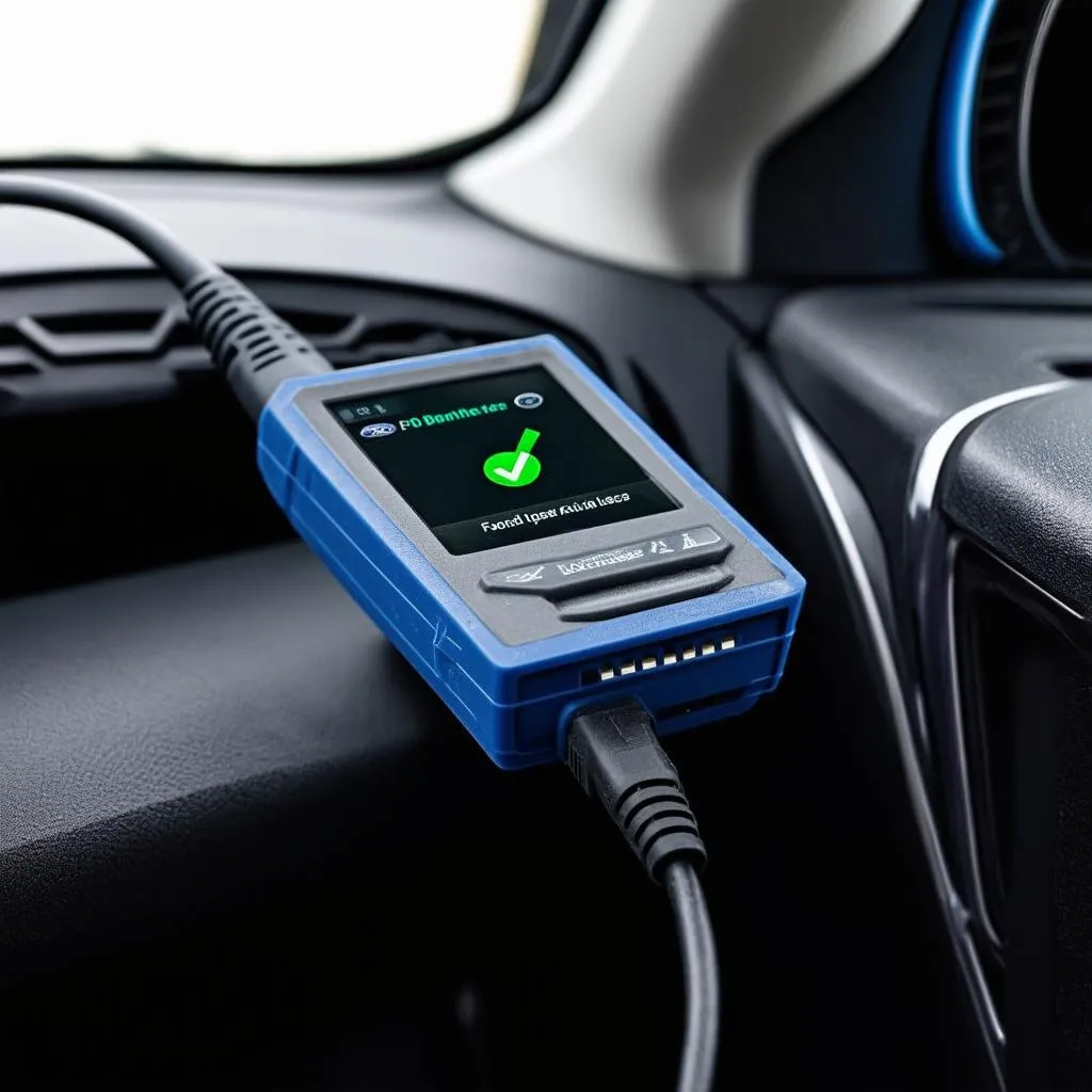 OBD Scanner plugged into a Ford vehicle