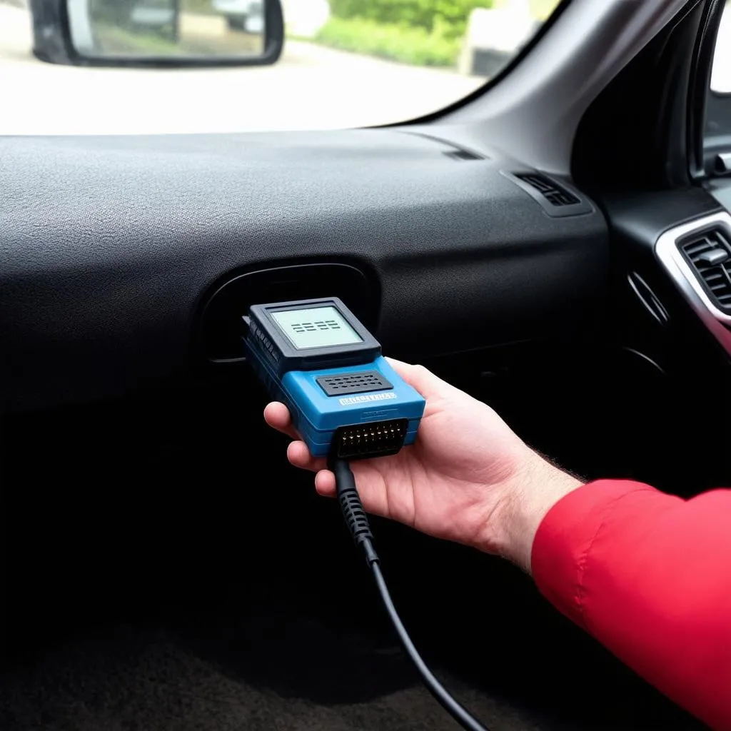 OBD II Scanner in Use