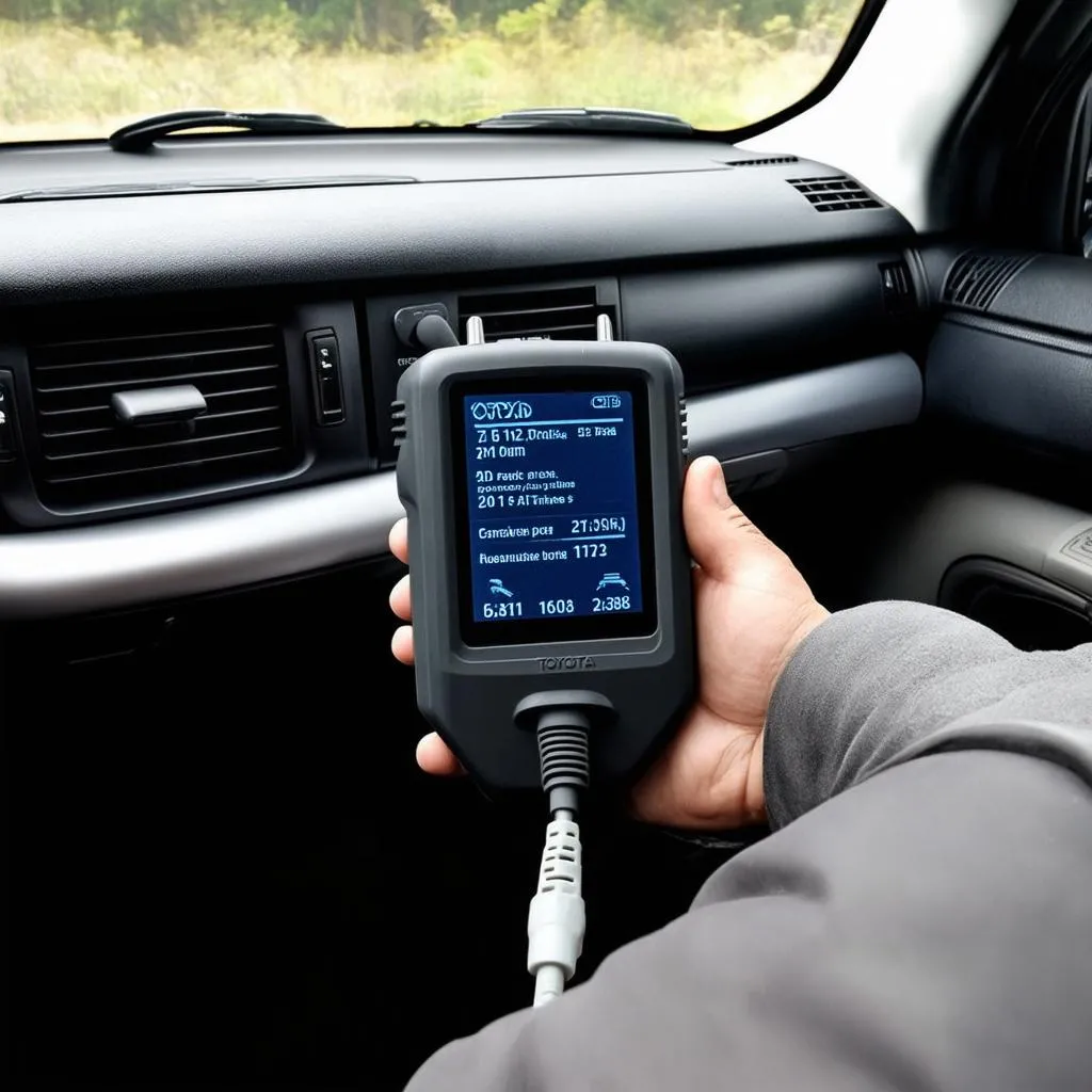 OBD2 Scanner Connected to 4Runner