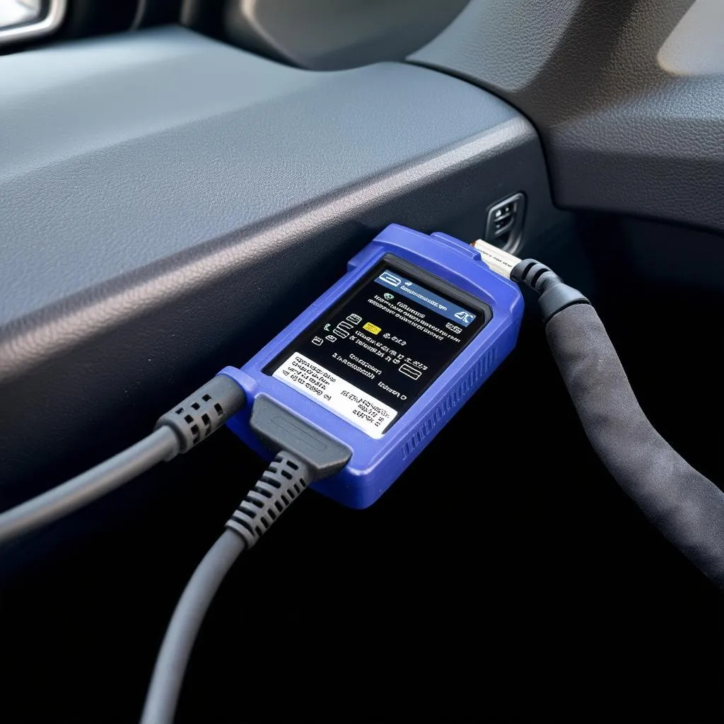 OBD2 scanner plugged in