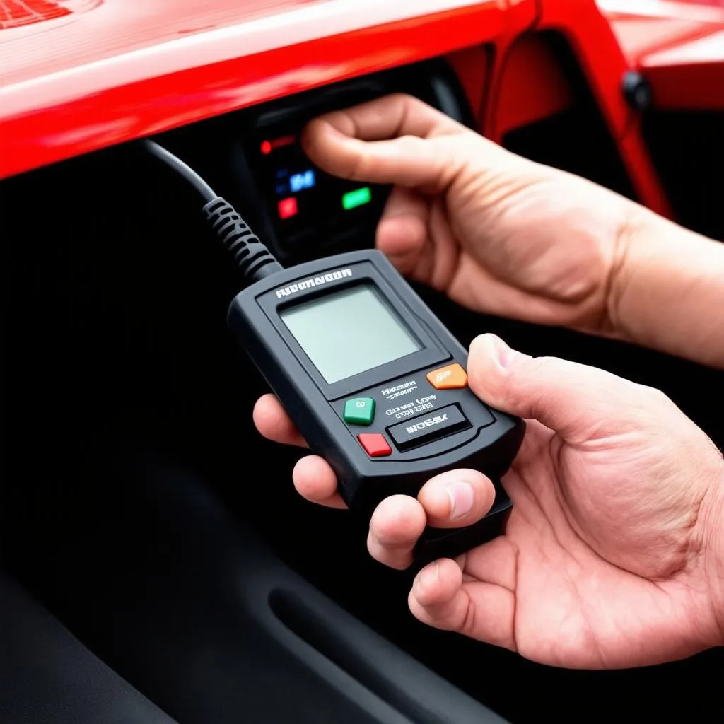 OBD2 Scanner Connected to a Nissan 240sx