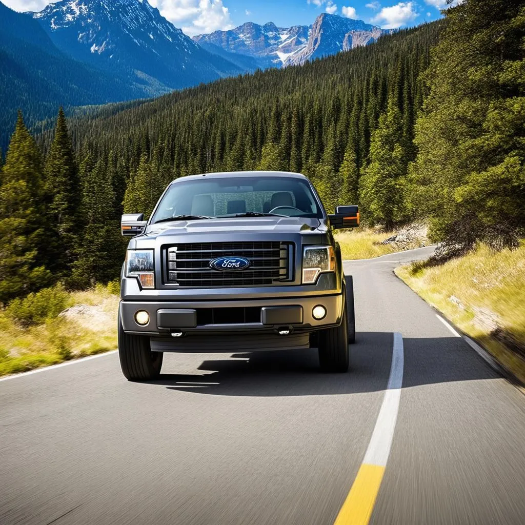 Ford F150 on scenic route