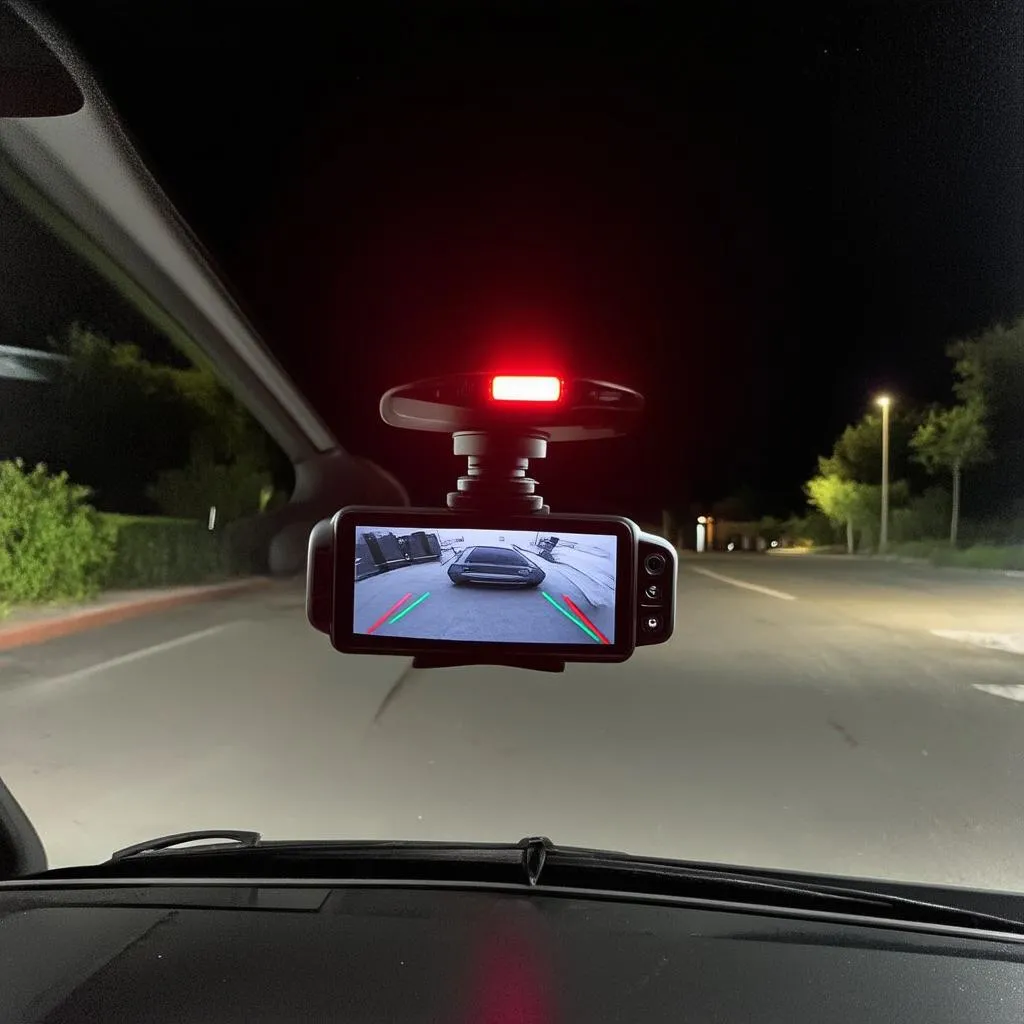 Parked Car with Dash Cam