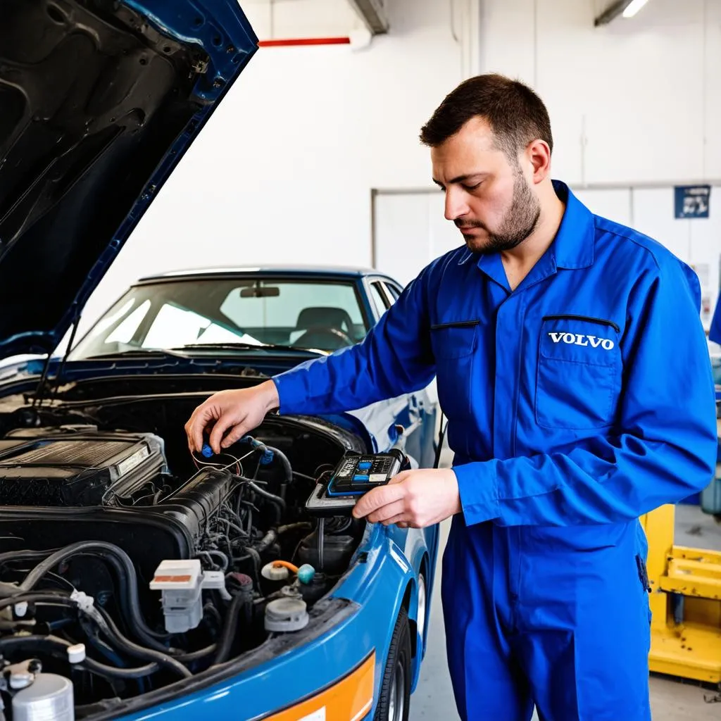 Volvo Mechanic at Work