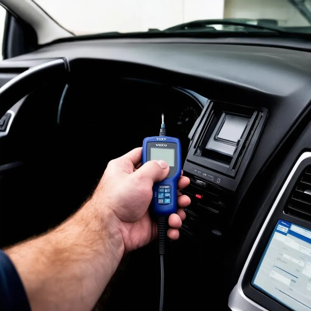 Volvo V40 OBD2 Scanner in Use