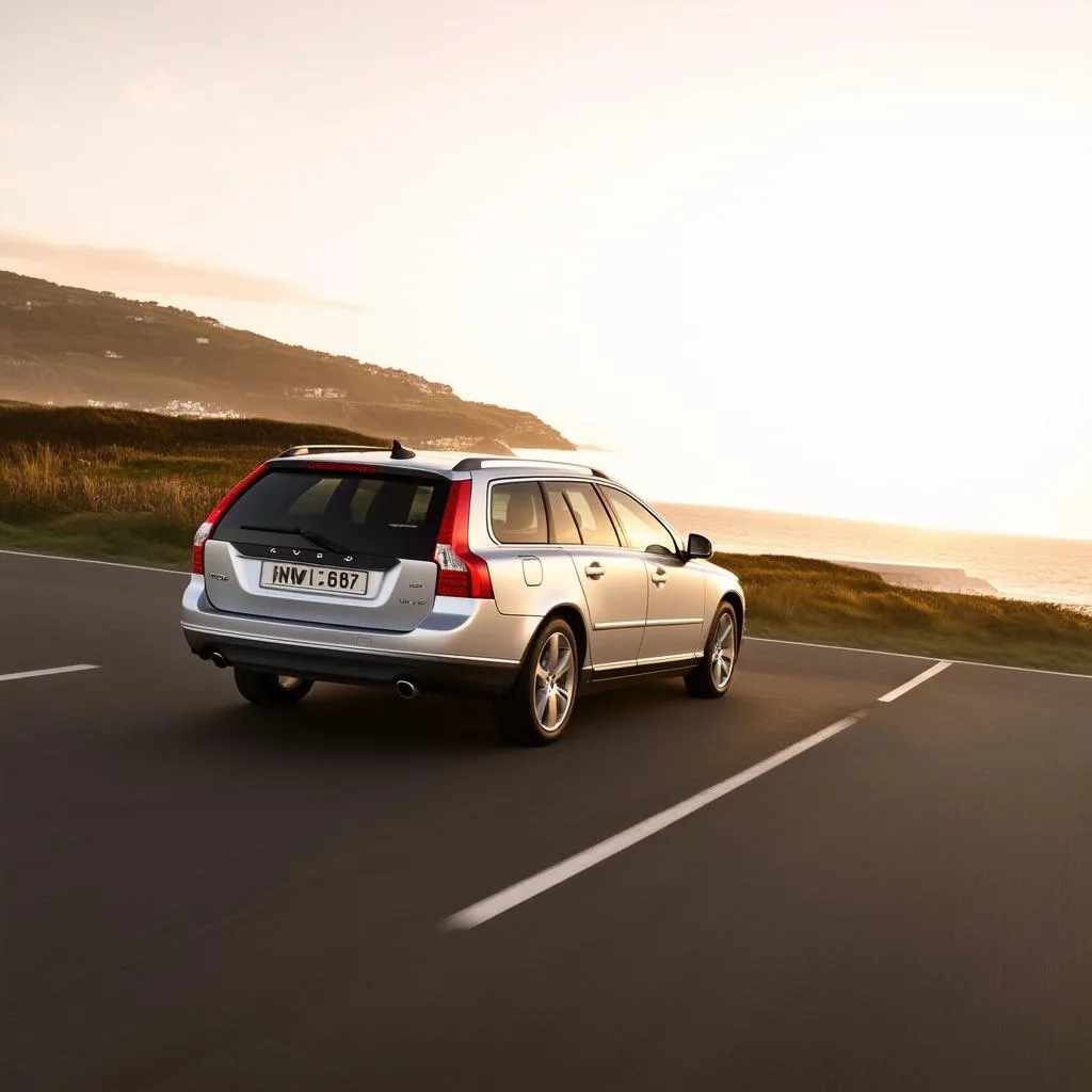 Volvo V70 Driving on Scenic Road