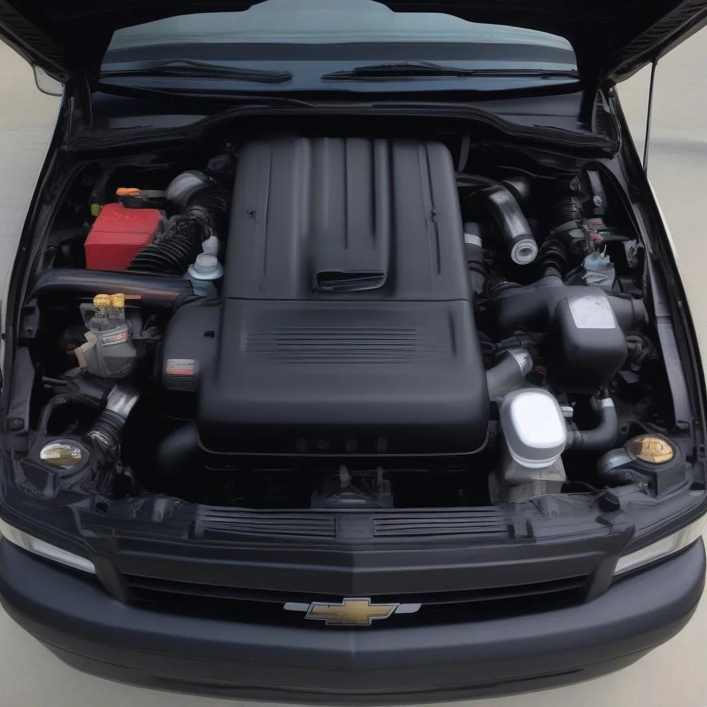 Engine bay of a 1995 Chevrolet S10