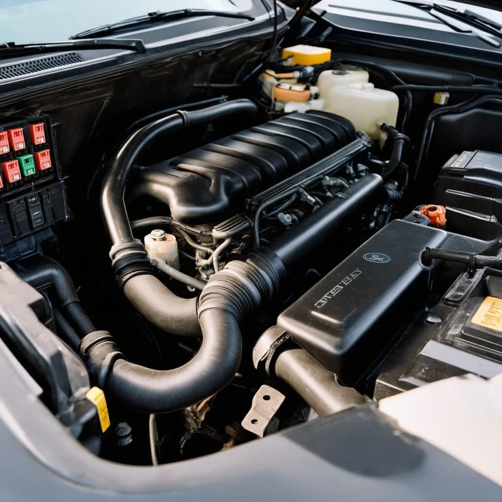 Engine Bay of a 2000 Ford Ranger