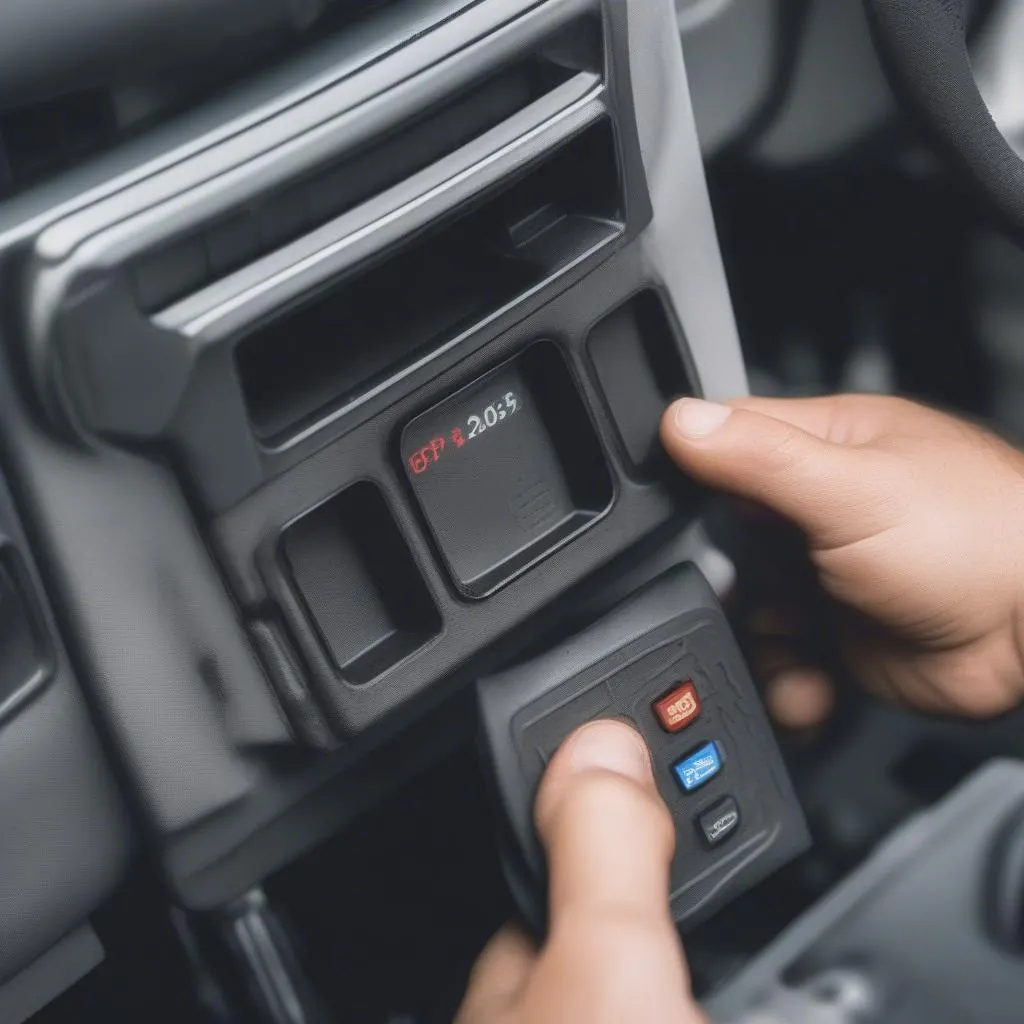 OBD port in a car