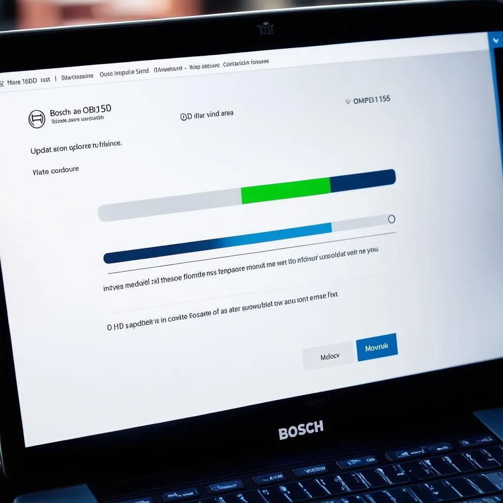 Bosch OBD 150 Update Screen
