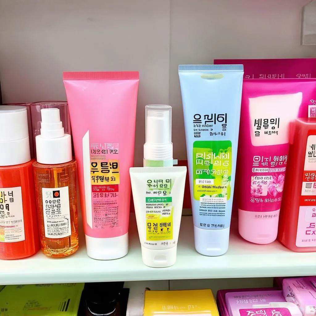 Korean Skincare Products Display