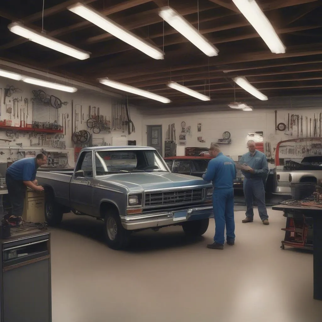 Auto Repair Shop Interior