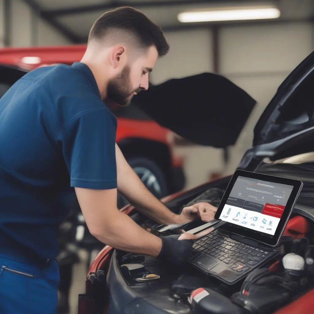 Mechanic Using JDash OBD