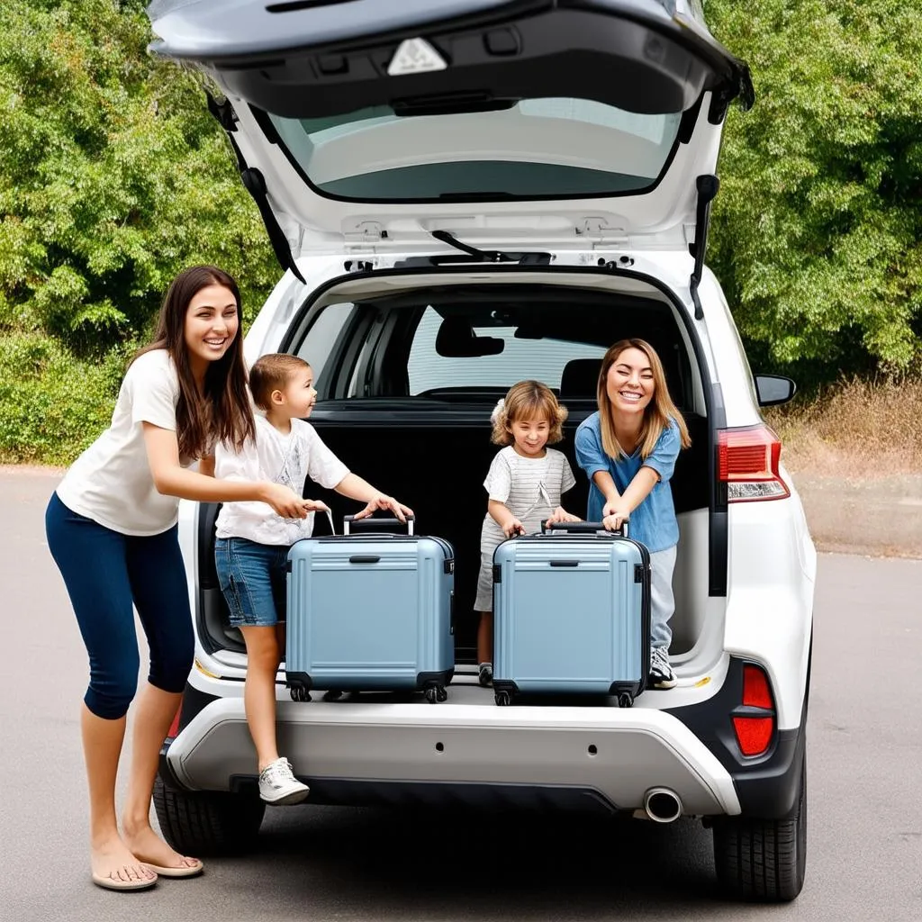  Family using a Mitsubishi Outlander