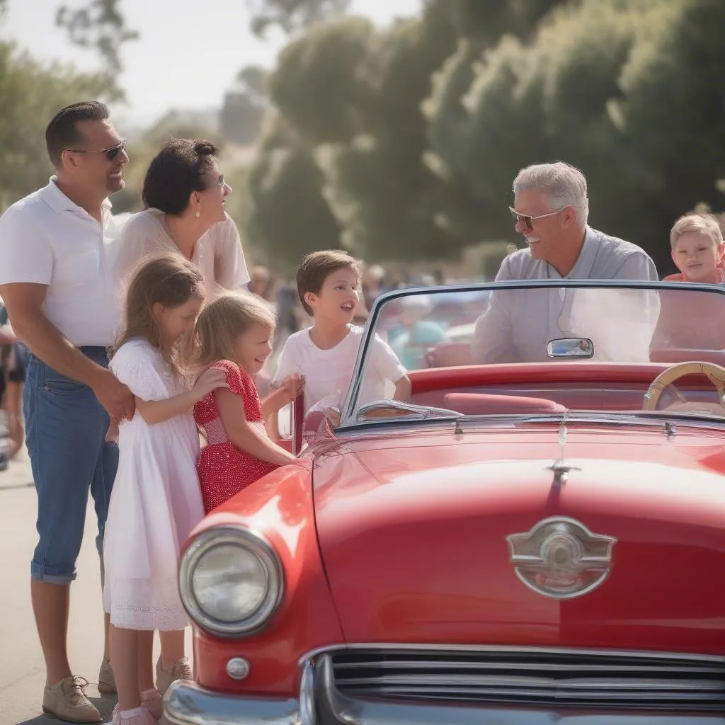 A family enjoying the San Marino Motor Classic