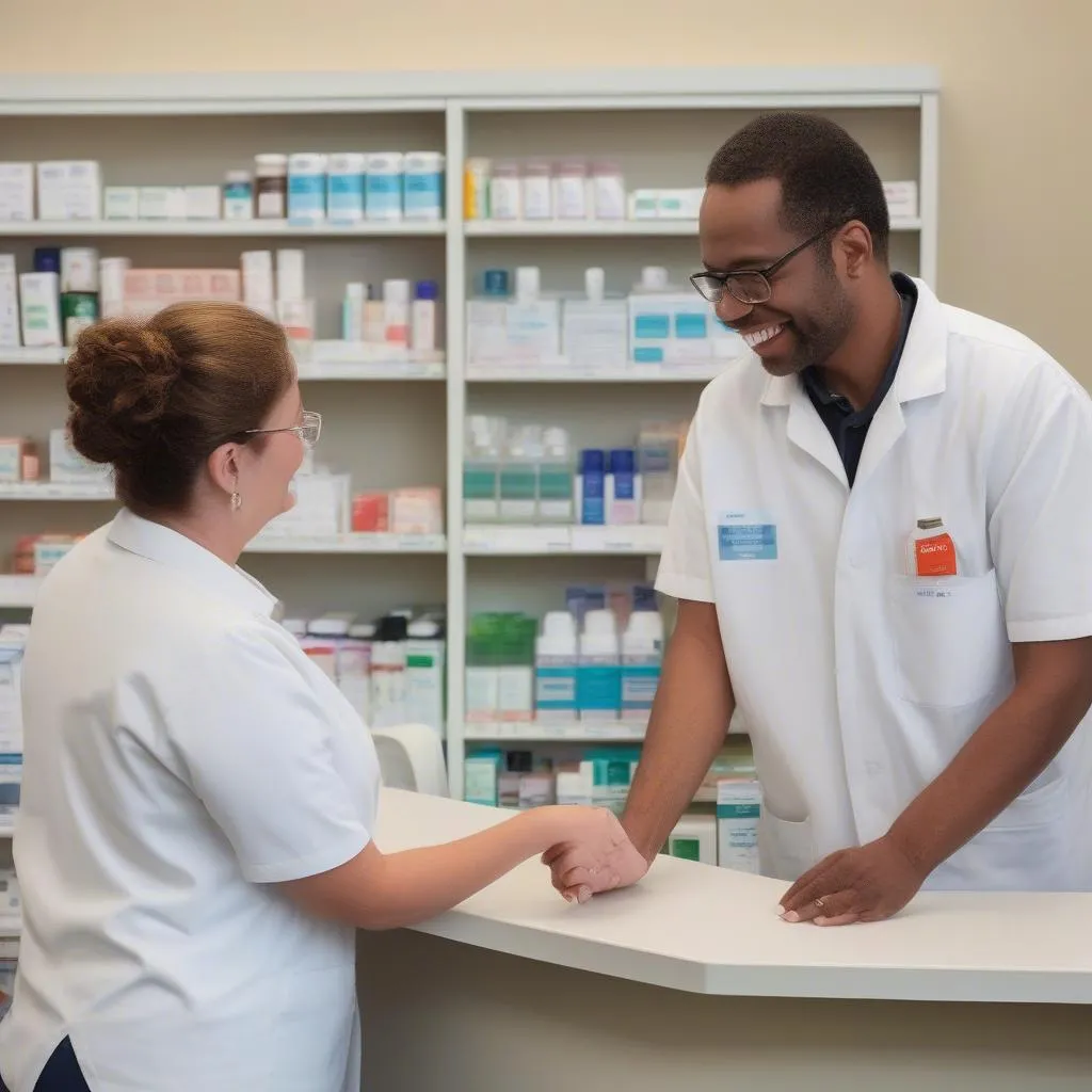 Pharmacist Helping Customer