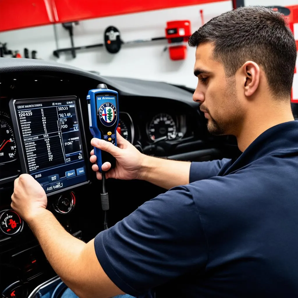 Alfa Romeo Giulia diagnostics with OBD scanner