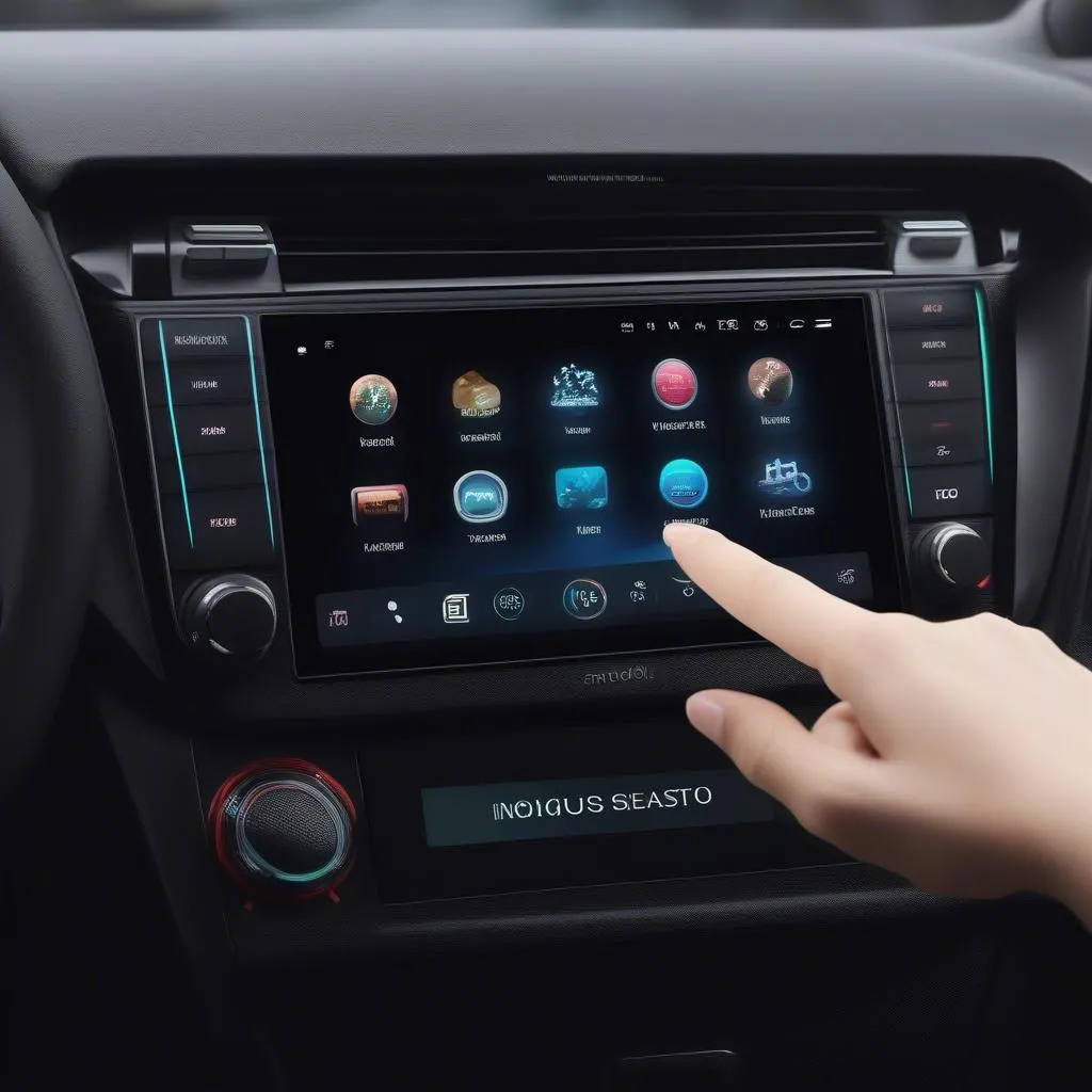 Android Car Stereo with Music Playing