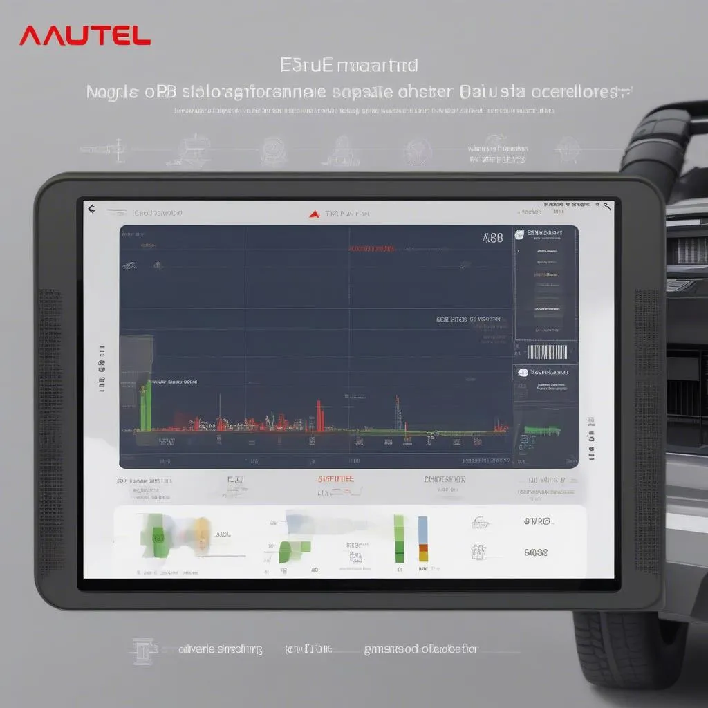 Autel OBD scanner tablet displaying live car data