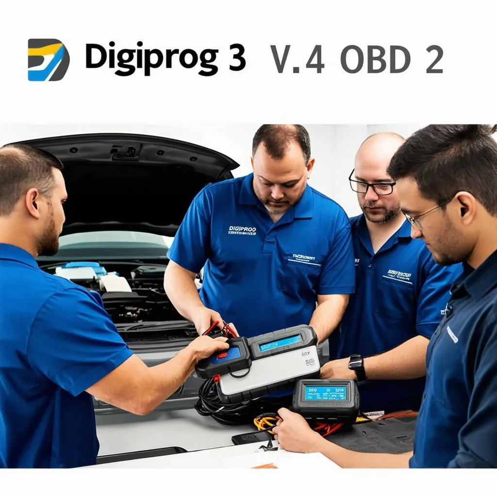 Automotive Professionals Using Digiprog 3 OBD2