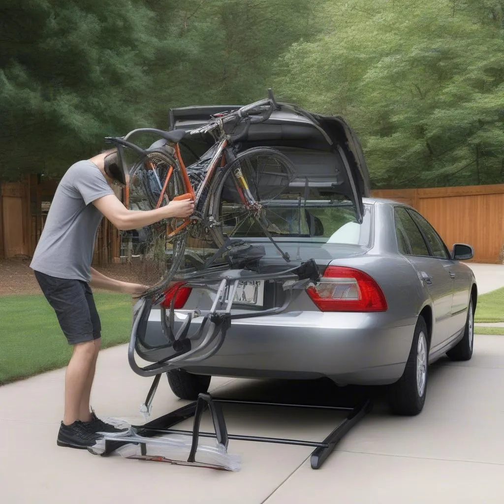 Installing a bike rack