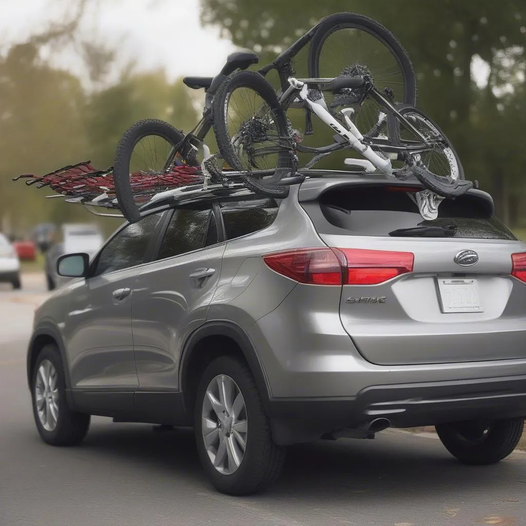 Bike rack for car with spoiler