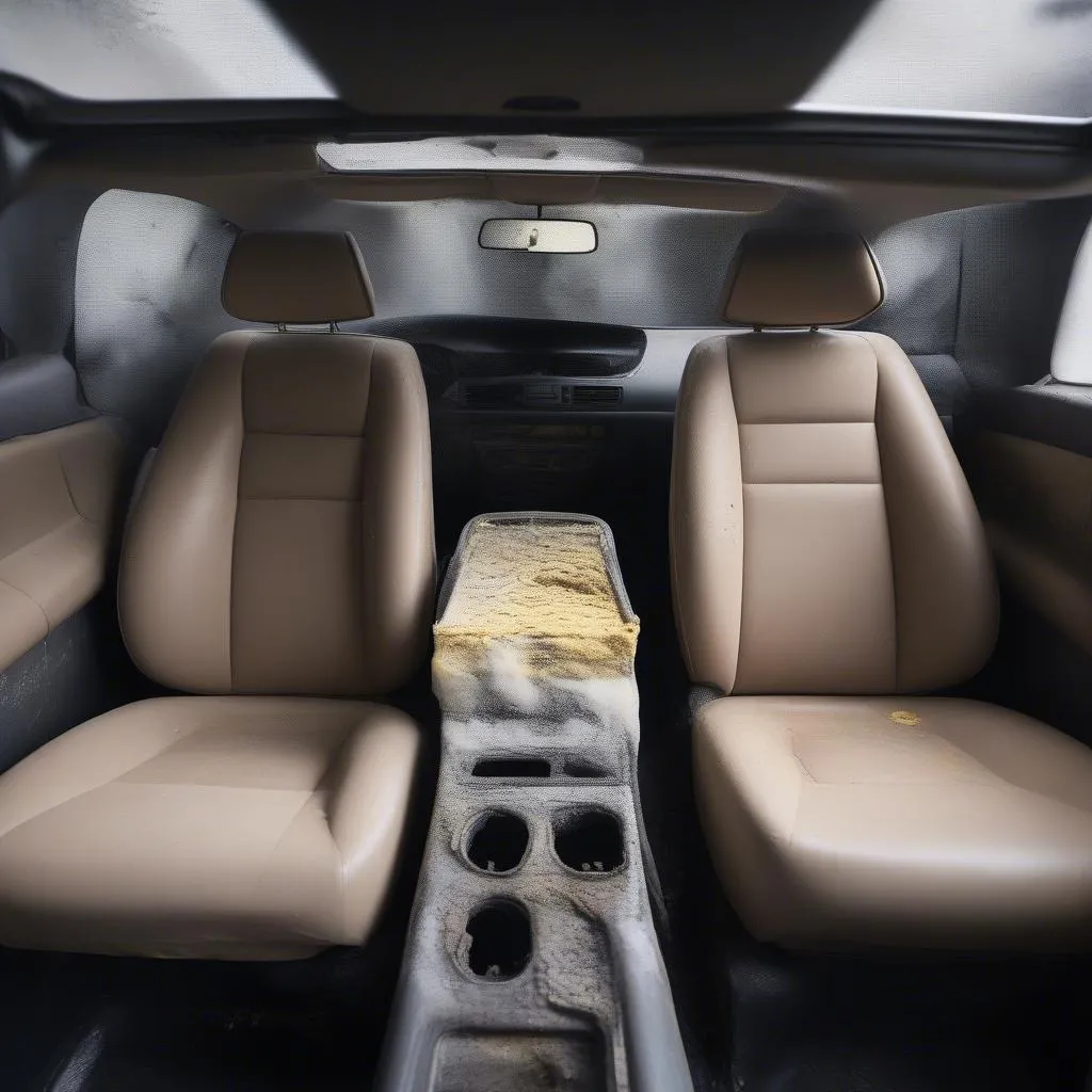 Contaminated Interior of a Biohazard Car