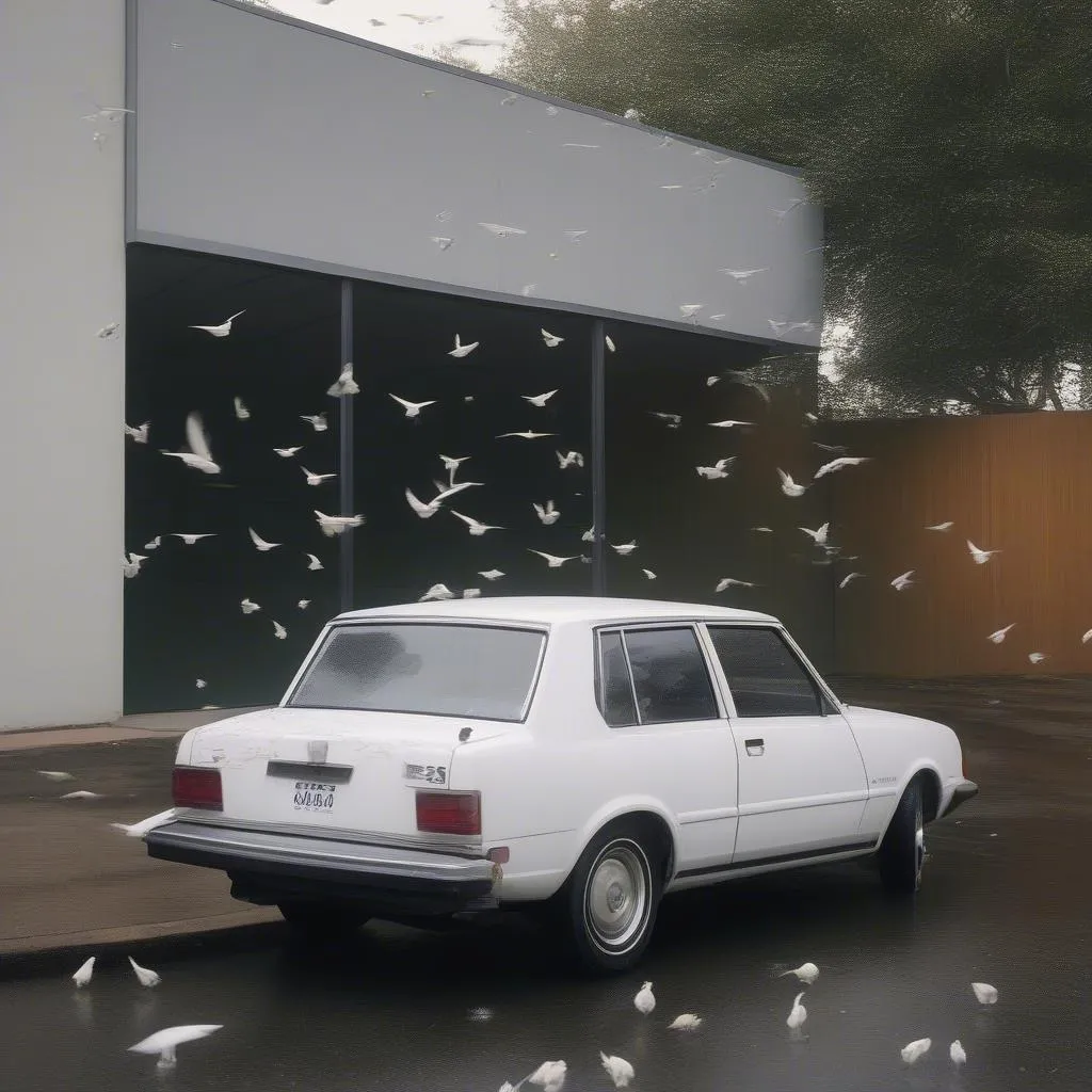 Bird Dropping on Car Hood