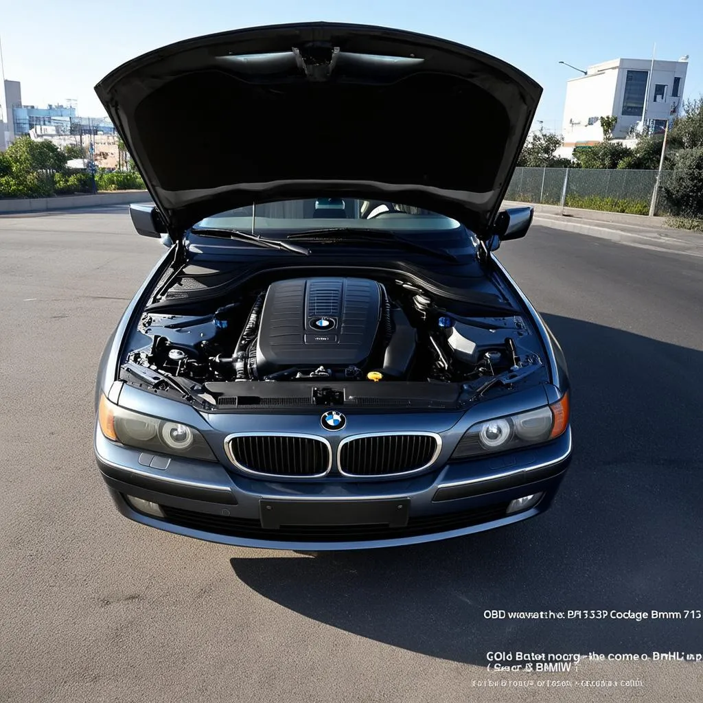 A BMW 745li with a check engine light on