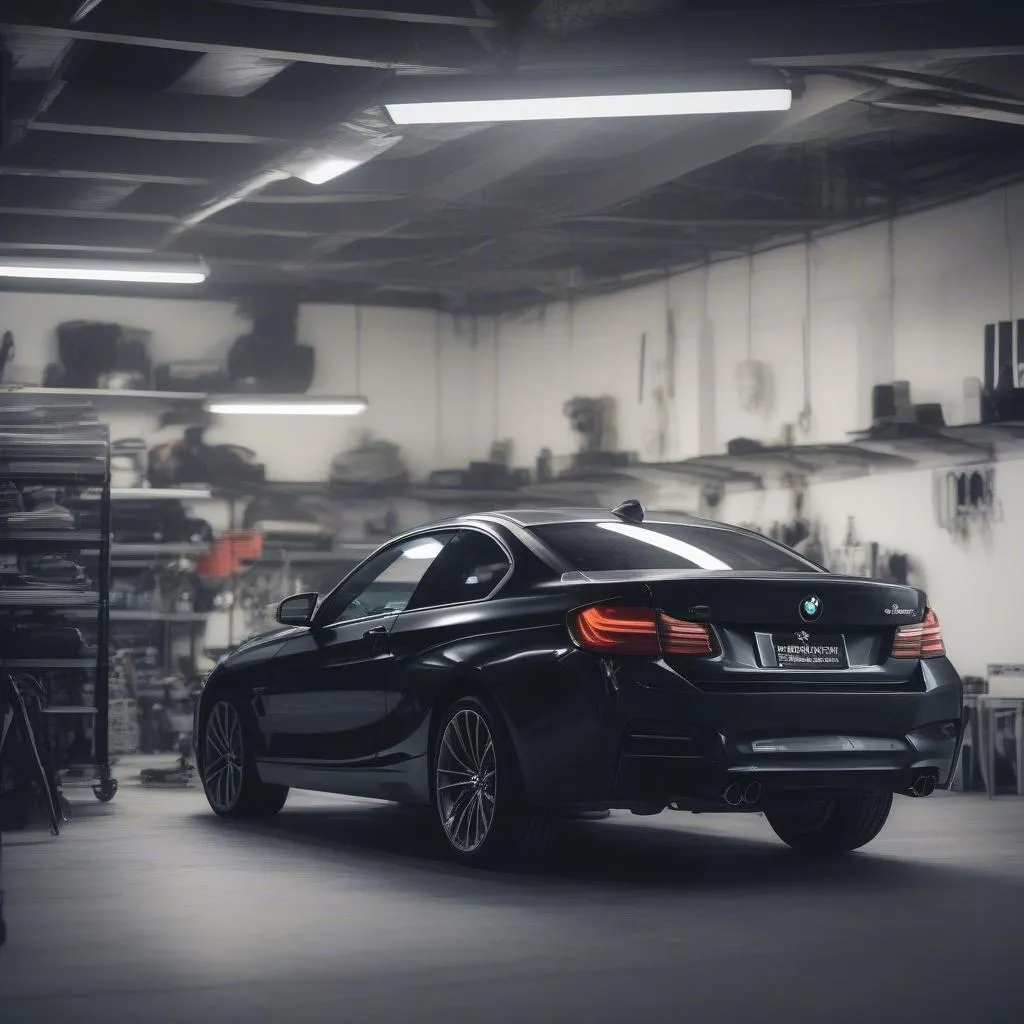 BMW Car in Repair Shop