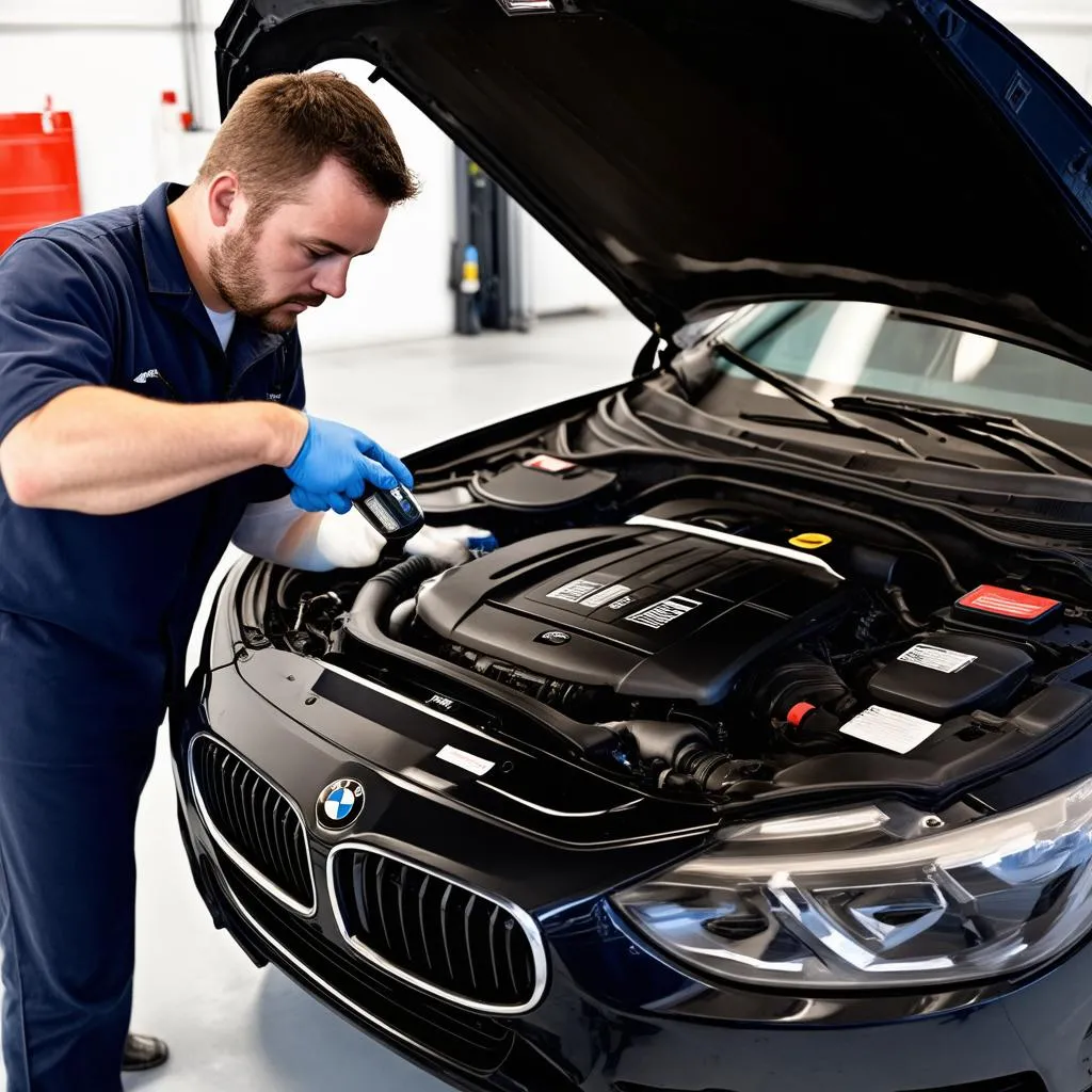 BMW Mechanic Working