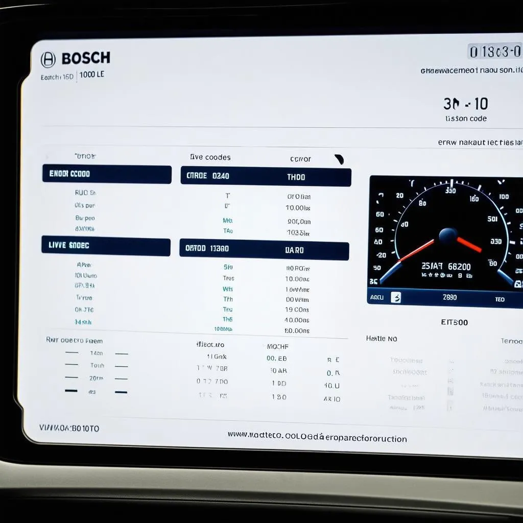 Bosch OBD 1300 LE Dashboard