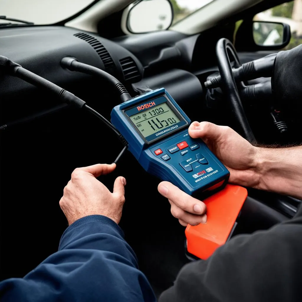 Bosch Diagnostic OBD 1300 used by mechanic