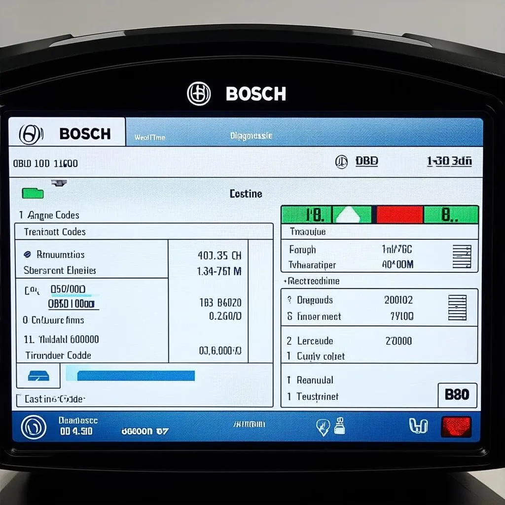 Bosch Diagnostic OBD 1300 screen