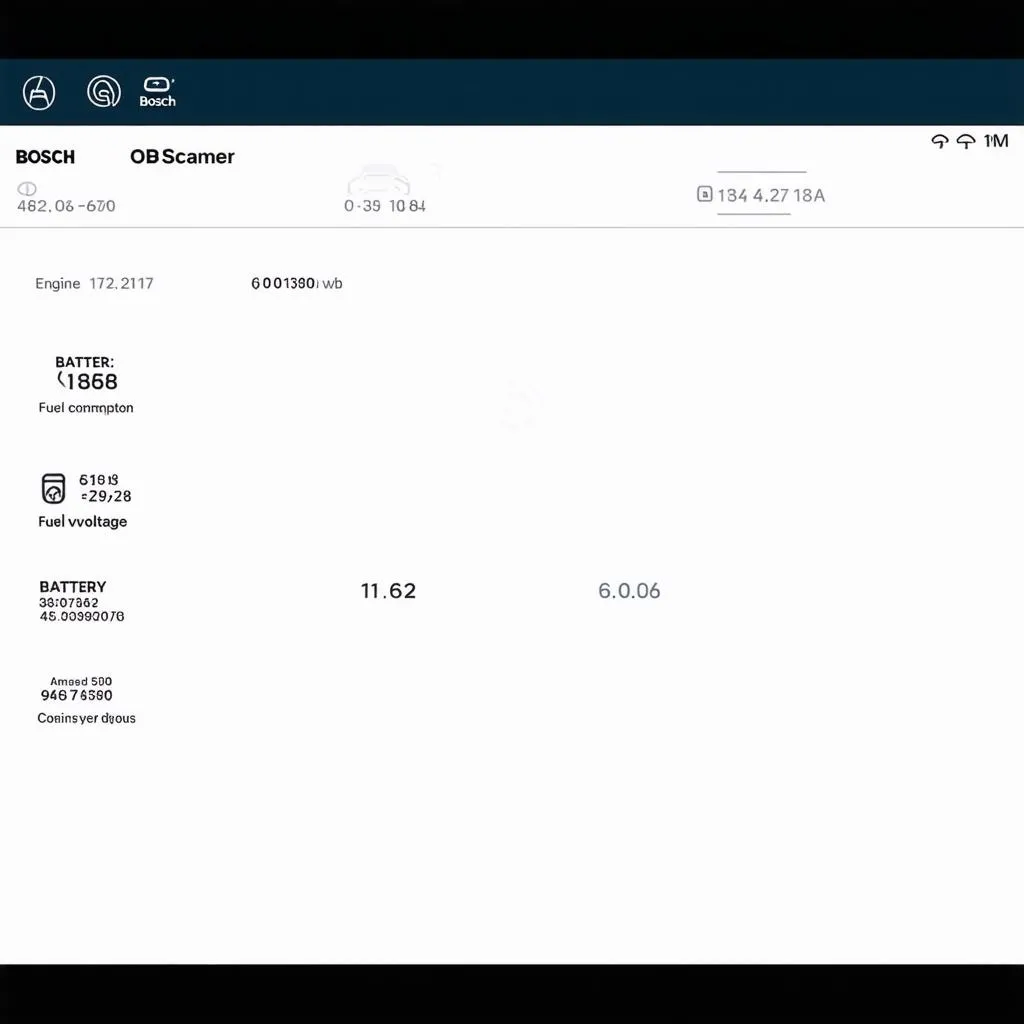 Bosch OBD Scanner App Diagnostic Data