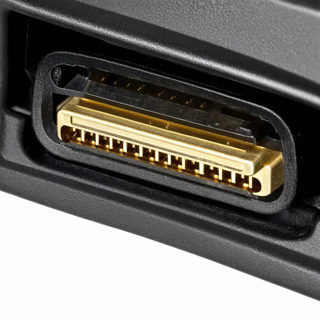 Brass OBD grille protects the connector pins