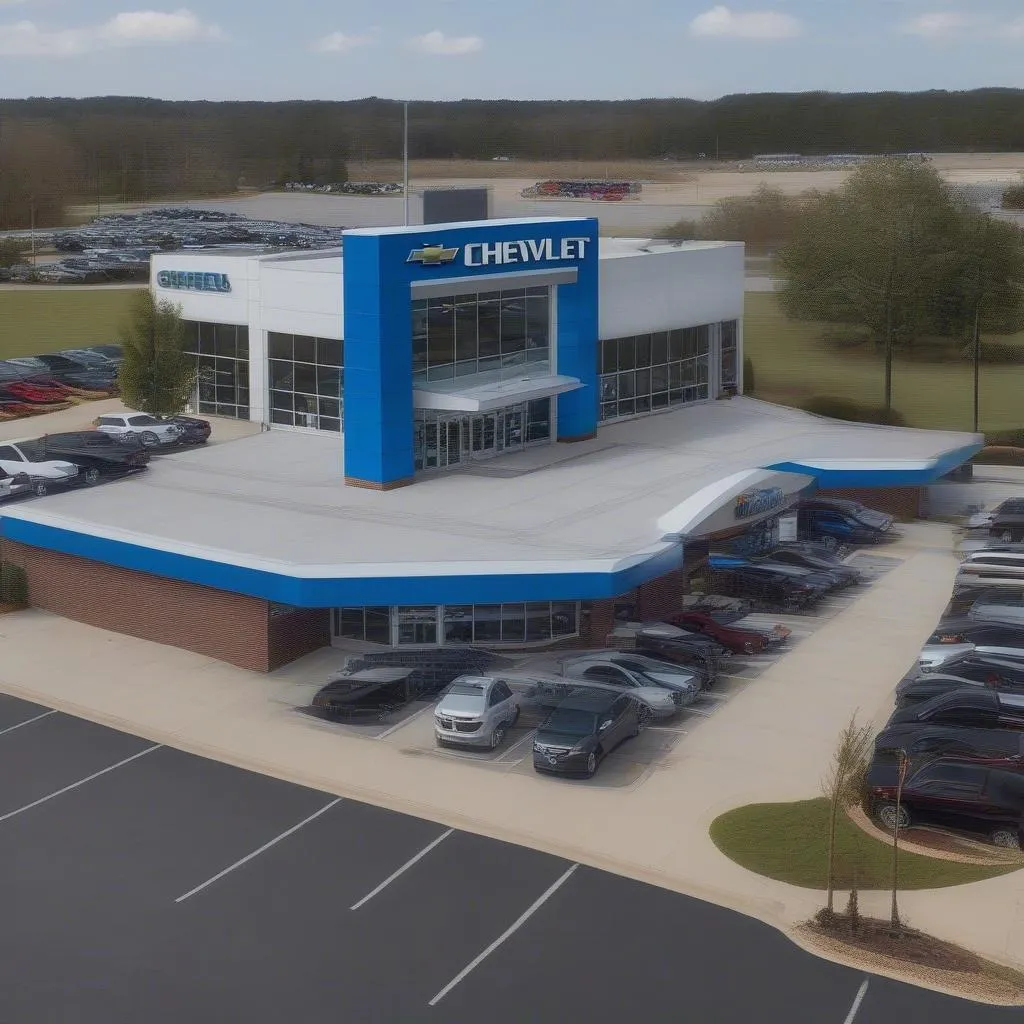 The exterior of Burns Chevrolet of Gaffney dealership