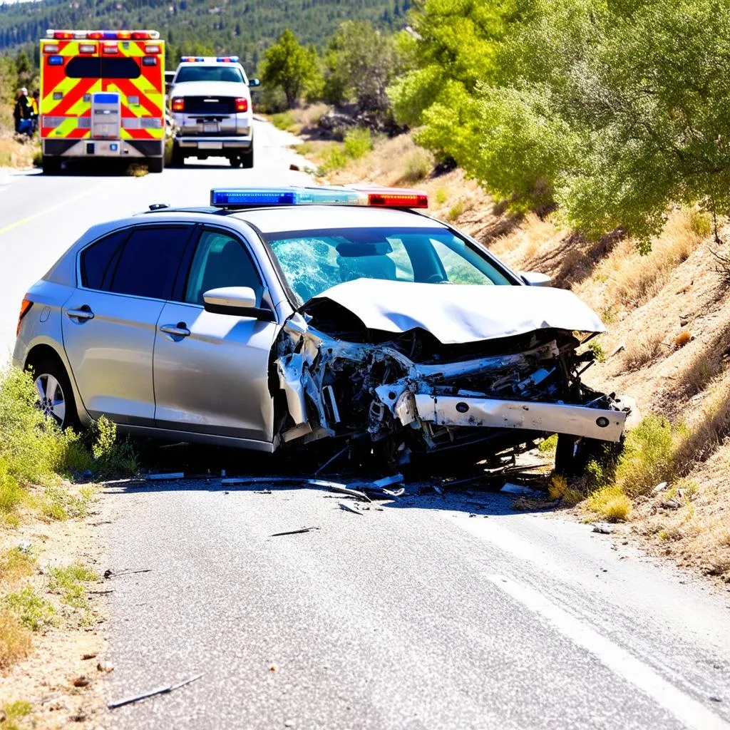 Car Accident Scene in American Fork