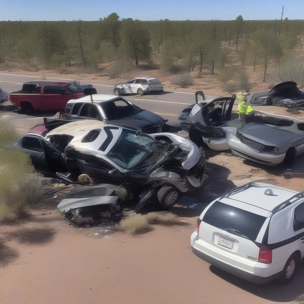 Car Accident Scene in Blackwater