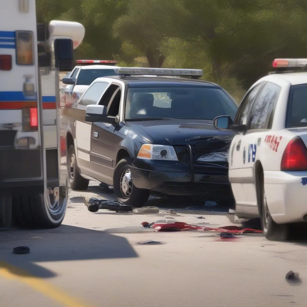 Car accident on a road in Dripping Springs