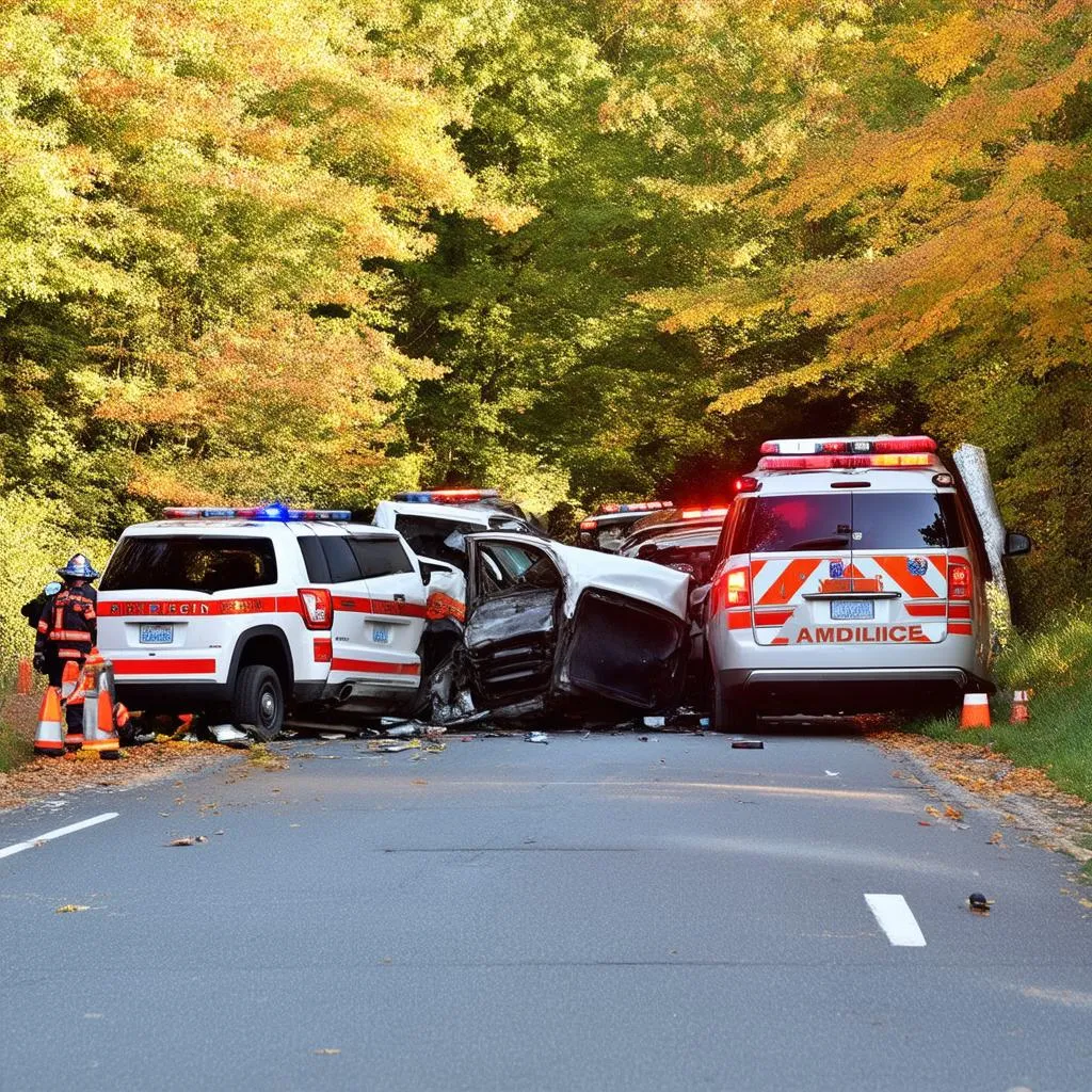 Car Accident Scene Geauga County