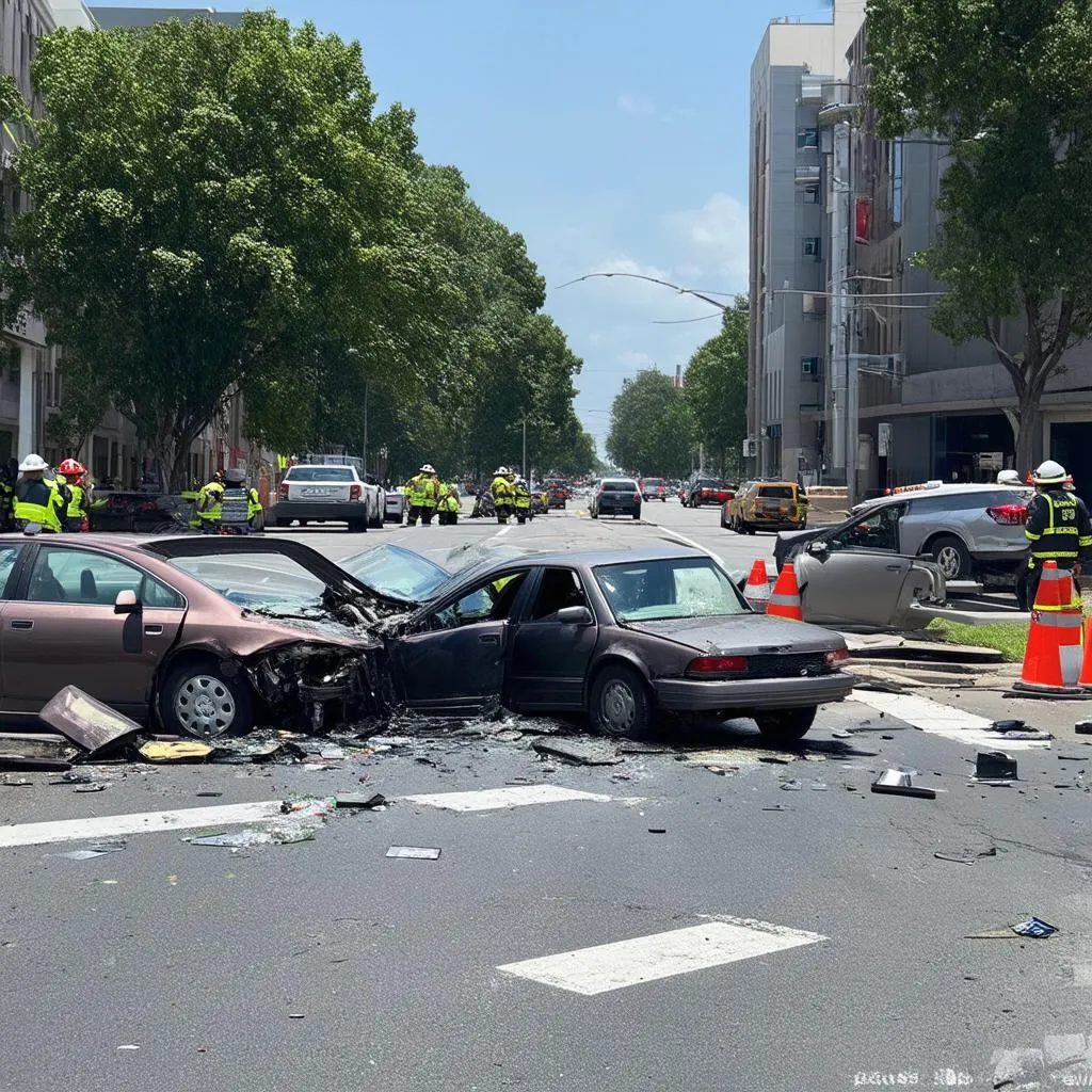 Car Accident at Intersection